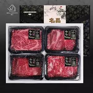 [웰굿][웰굿]1++(9) 숙성 한우 혼합선물세트 1호(등심300g,불고기300g,국거리300g,장조림300g)