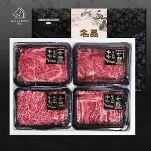 [웰굿][웰굿]1++(9) 숙성 한우 구이선물세트 2호(등심300g,갈비살300g,업진살300g,살치살250g)