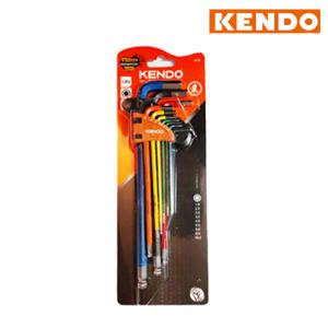 켄도 컬러 육각볼렌치세트 9PCS 육각렌치 L렌치 6각