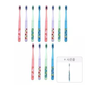 조르단 어린이 칫솔 버디 1단계 1~4세 색상랜덤, 12개 + 증정 (인디비쥬얼 울트라소프트 칫솔, 1개)
