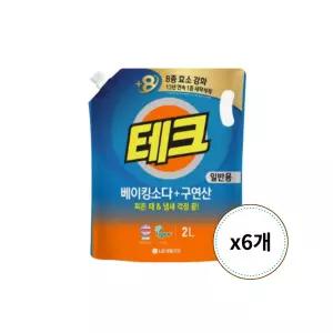테크 베이킹소다+구연산 일반용 리필 2L x 6개