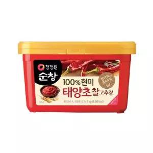 [셀러허브]청정원 태양초 현미 찰고추장 3kg x 1개 (S35230884)