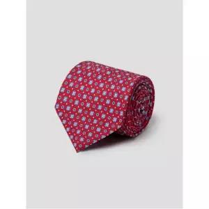 [로가디스] 실크 기하 나염 올오버 타이 (MADE IN ITALY)  레드 (MA5181RM36)
