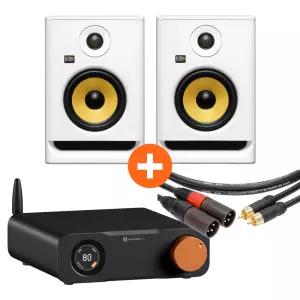 [Fosi Audio] 포시 오디오 ZD3 x KRK ROKIT 5 G5 화이트 스피커 + 클로츠 케이블 패키지