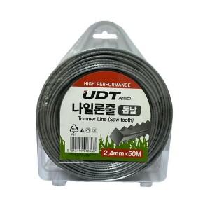 UDT예초기액세서리 나일론줄 2.4mm - 50M(톱날형) 1개
