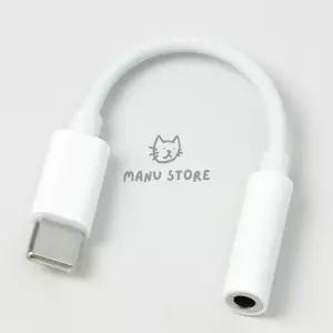 [사마누] USB C TYPE TO 3.5MM 이어폰 변환 젠더 화이트 연장선 마이크용 휴대폰어댑터 이어폰잭 어댑터