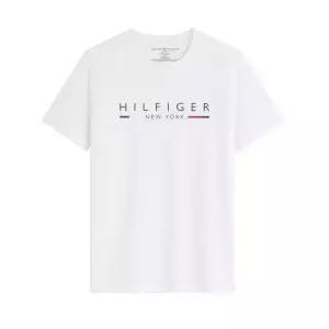 타미힐피거 남성 반팔티 반팔 티셔츠 화이트 09T4535-100
