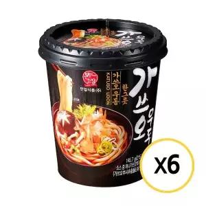 [G]한일식품 본고장 가쓰오우동한그릇 145.7g x 6개