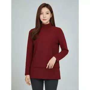 [올포유]여성 조직감 롱기장 하이넥 티셔츠 ALTHLA221 415_P369086335