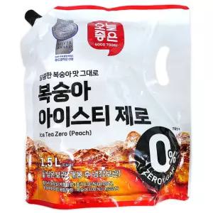 오늘좋은 복숭아 아이스티 제로 1.5L 파우치