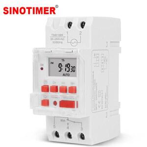 디지털타이머 Sinotimer 30A 고부하 85 265VAC 16 ON OFF 출력용 7일 디지털 프로그래밍 가능 타이머 스위치 릴레이 시간 제어