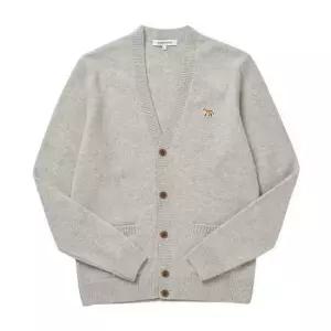 메종키츠네 가디건 LM00507KT1006H120 LIGHT GREY MELANGE DOM