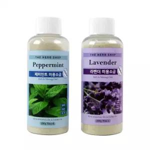 200g 더허브샵 마사지 미용소금 페퍼민트