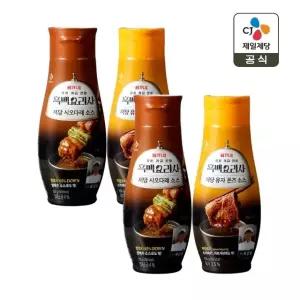 CJ제일제당 저당 시오다래소스 255g x2개+유자폰즈소스 255g x2개