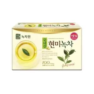 (1.2gx100개입) 녹차원 국내산 현미녹차/티백차/차티백/티백/사무실/침출차/탕비실/1회용/데일리/다과/가정