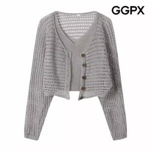 [GGPX] 베스트 세트 스카시 버튼 가디건 (GQ3ST010F)