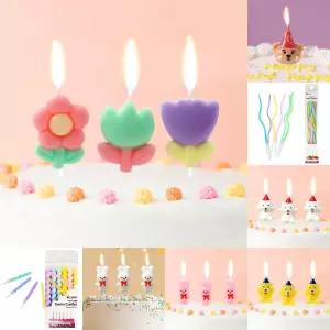 (3개입 3세트) 꽃모양 생일초/기념일/캔들/촛불/디자인초/케익초/케익/생일/장식초/해피벌스/해피벌스데이