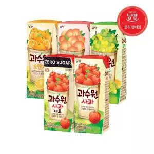 [보리보리/남양유업]과수원 5종 (사과,복숭아,오렌지,청포도,사과제로) 190ml 48팩 골라담기