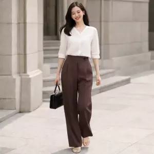 [지고트](광주신세계)JS5E0SL511[와이드 뒷 밴딩 팬츠]
