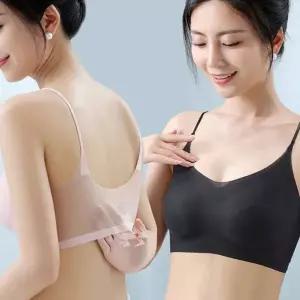 여성 메쉬 브라 아이스 심리스 여름 여성 노와이어 브라 통풍 이너 민소매