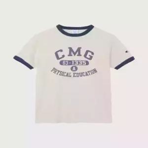 champion 베이직 그래픽 링거 티셔츠 Blue