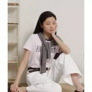 빈폴 BEANPOLE LADIES [B. my] 딸기 그래픽 반소매 레귤러핏 티셔츠 - 라이트 핑크 (BF6242N02Y) BF6242N02