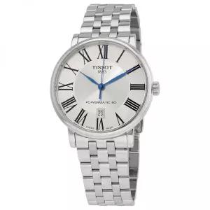 Tissot 티쏘 카슨 파워매틱 80 오토매틱 실버 다이얼 남성용 시계