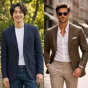 쟌피엘 쿨픽텐셀 정장자켓 여름 블레이저 린넨마이