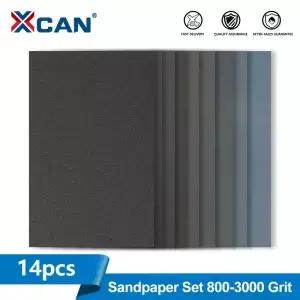 XCAN 14개/세트 사포 800/1000/1200/1500/2000/2500/3000 그릿 습식 건식 연마지 연마 도구