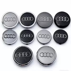 자동차휠캡 4개입 60mm 61mm 68mm 69mm 아우디 휠 허브 센터 커버 개조 액세서리 A1 A2 A3 A4 A5 A6 A7 A8
