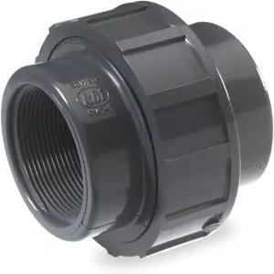 NDS U-1250-T PVC 파이프 피팅 1-1/4인치 나사 결합 스케줄 80 EPDM 오링 그레이
