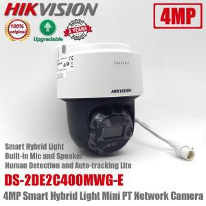 Hikvision DS-2DE2C400MWG-E IR PoE 자동 추적 양방향 오디오 스마트 하이브리드 조명 PTZ 네트워크 카메라