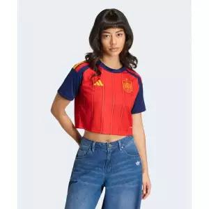 매장정품 ADIDAS 아디다스 스페인 26 홈 크롭 저지 - 레드 KE8079 1694235