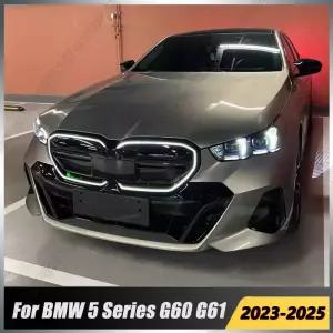 BMW 5 G60 G61 520i 530e i5 xDrive40 -2025용 프론트 범퍼 그릴 싱글 라인/M60 스타일 레이싱 그릴 커버