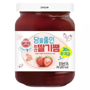오뚜기 라이트 앤 조이 당을줄인 논산딸기쨈 290g 티타임 외식 카페인 힐링 빵 모임