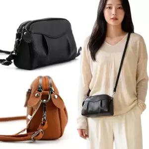 미쓰백 천연 소가죽 분리수납 여성 미니 크로스백 데일리 여행용 데일리 미니 가방
