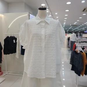 체크벌룬 블라우스 S262BBL672/핫핑크,화이트_YS