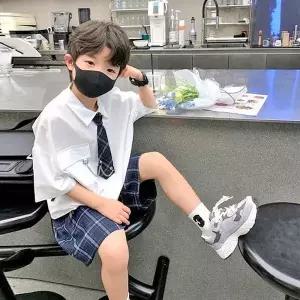 팜므 포켓셔츠 체크 반바지세트 데일리 등원룩 초등학생투피스 여름투피스 여름정장 넥타이포함 정장 화동 교회 꾸안꾸설날