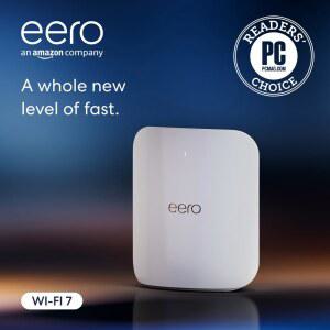 Amazon eero Max 7 메시 와이파이 라우터(최신 모델) - 최대 10Gbps의 인터넷 요금제, 2,500평방피트의 커버리지, 250개 이상의 디바이스 연결, 1팩 지원