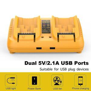 디월트 배터리 충전기 12V 14.4V 18V 20V DCB207, DCB180, DCB181용 100-240V