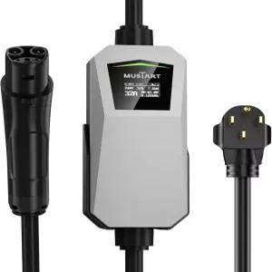 MUSTART 32A 레벨 2 테슬라 충전기 - 240V NEMA 14-50 플러그 Tesla Model S 3 X Y 및 모든 호환 전기