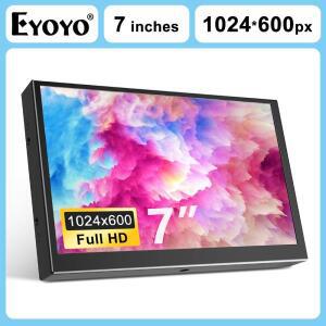 EYOYO 1024x600px LED 스크린 7인치  TFT  외부 디스플레이 VGA/AV   HDMI 장치용 차량 후방 카메라 DVD