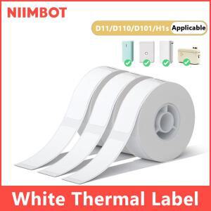 Niimbot 1롤 열 라벨 방수 스티커 D110/D11/H1s  프린터 태그 바코드 인쇄용 접착 흰색 종이
