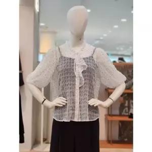 [갤러리아] [SI][26S/S] 도트 프릴 쉬폰 블라우스 (SCBAE24400)