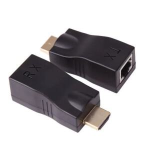 HDTV HDPC DVD 플스호환 STB용 CAT5e Cat6 네트워크 이더넷 LAN을 통해 MAX 30m까지 1쌍 RJ45 4K HDMI 호환