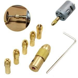 미니 드릴 척 Adapte 7 개대 0.5-3mm(Inner2mm-2.35mm) 소형 전기 비트 콜레트 마이크로 트위스트 도구 키