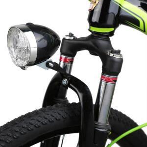 ABS 3LED 배터리 구동 자전거 헤드라이트 야간 라이딩 안전 경고등 레트로 전면 램프 용품