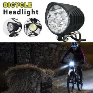 36V 48V 60V 전기 자전거 라이트 경적 포함 18W 9 LED 고출력 전동 스쿠터 전면 방수 안전등