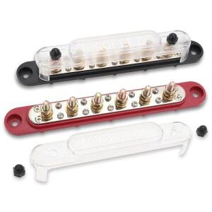 MOFEEZ 파워 디스트리뷰션 블록 버스 바 6 x 5 16 포스트 10 8 나사 단자 48V 250A 페어 레드