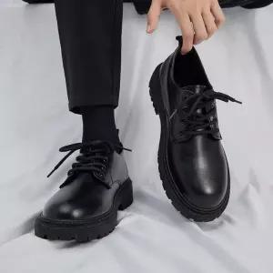 남자 편안한 키높이 무광 구두 더비슈즈 로퍼 4cm